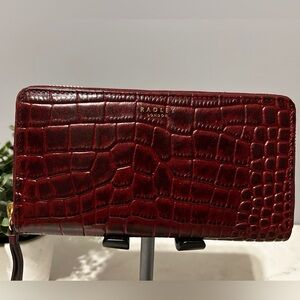 Radley London Maroon Croc-Embossed Wallet
